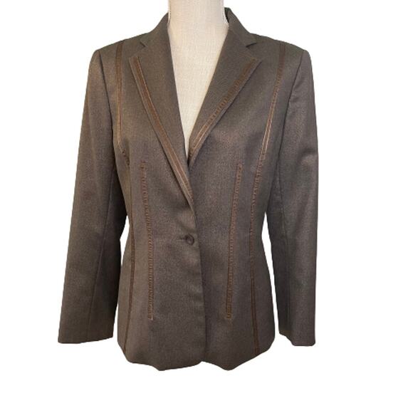 Worth Women's Structured Metallic Suit Jacket, S - Picture 1 of 7